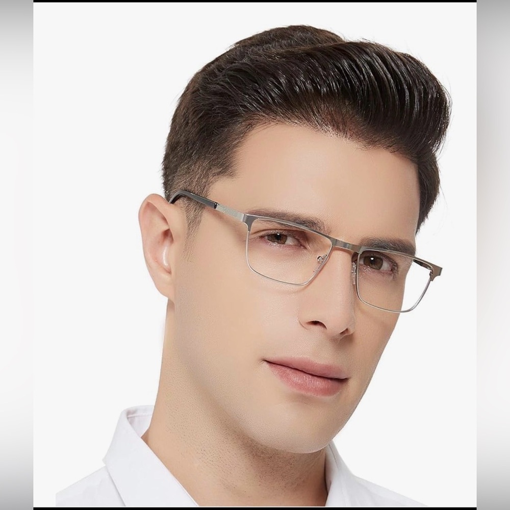 MARE AZZURO Designer Reading Glasses Men Metal Readers +3.50
